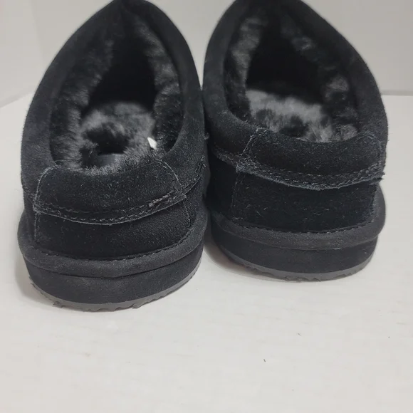 MyPillow MySlippers Men's Slip-On Black Suede Leather Slippers 4 Tier Cushion - Picture 5 of 7